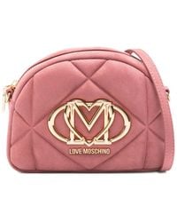 Love Moschino - Quilted Logo-Plaque Cross-Body Bag - Lyst