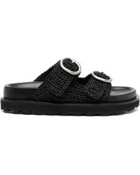 Jil Sander - Raffia-Effect Sandals - Lyst