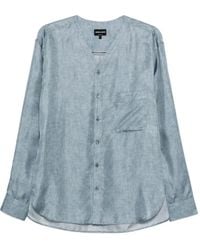Giorgio Armani - Camisa con cuello en V - Lyst