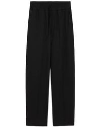 Ami Paris - Pantalones De Lana Con Cinturilla Elástica - Lyst