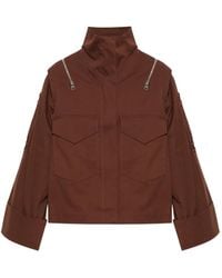AllSaints - Leighton Zip-Detail High-Neck Jacket - Lyst