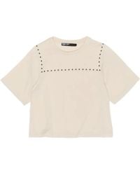 Bimba Y Lola - Stud-Embellished Short-Sleeve T-Shirt - Lyst