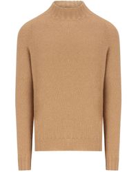 Tagliatore - Geribbelde Kasjmier Trui Met Hoge Hals - Lyst