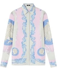 Versace - Cameo Zijden Overhemd - Lyst