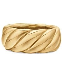 David Yurman - 18Kt Sculpted Cable Gelbgoldring (9Mm) - Lyst