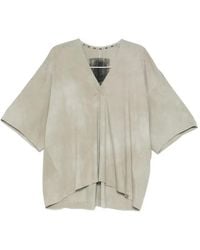 Ziggy Chen - Faded-Effect V-Neck T-Shirt - Lyst