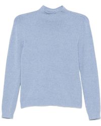 AROVESCIO - High-Neck Rib-Trimmed Sweater - Lyst