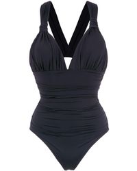 Brigitte Bardot 'Eli' draped swimsuit - Nero