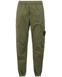 Stone Island - Cotton Trousers - Lyst