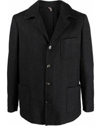 Dell'Oglio - Single-Breasted Wool-Blend Jacket - Lyst