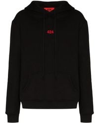 424 - Logo-Embroidered Hoodie - Lyst