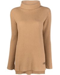 Twin Set - Ribbed-knit Roll Neck Jumper - Lyst