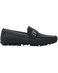 Ferragamo - Signature Driver Logo Plaque Loafers - Lyst