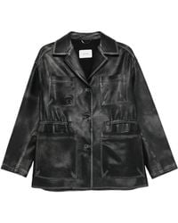 Dorothee Schumacher - Sleek Statement Pocket Leather Jacket - Lyst