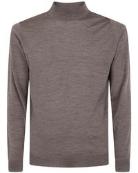 John Smedley - Harcourt Mock-Neck Fine-Knit Top - Lyst