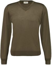 Piacenza Cashmere - V-Neck Long-Sleeve Sweater - Lyst