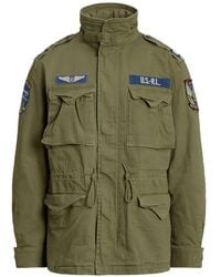 Polo Ralph Lauren - Chaqueta Estilo Militar Con Detalle De Parches - Lyst