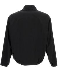 Ssstein Wool Silk Collared Zip Jacket in Black for Men | Lyst