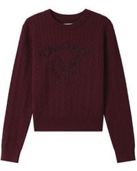 Chocoolate - Cable-Knit Embroidered Sweater - Lyst
