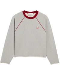 Ami Paris - Sweater Met Contrasterend Stiksel En Raglan Mouwen - Lyst