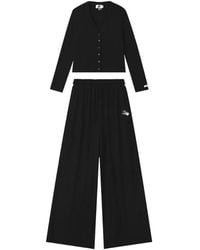 Izzue - Logo-Embroidered Cardigan And Pants Set - Lyst