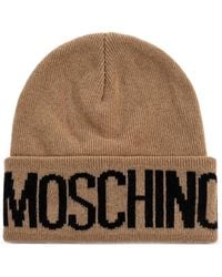 Moschino - Logo-Detail Wool Beanie - Lyst