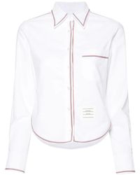 Thom Browne - Camisa Corta Con Rayas Rwb - Lyst