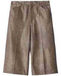 Lemaire - Glossy Leather Shorts - Lyst