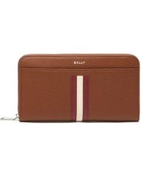 Bally - Ribbon Zip-Around Grained Leather Wallet - Lyst