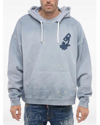 DSquared² - Paint-Splatter Logo-Patch Hoodie - Lyst