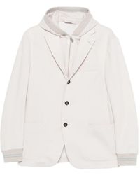 Eleventy - Hooded Button Blazer - Lyst