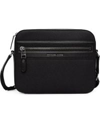 Michael Kors - Jet Set Logo-Plaque Pebbled Shoulder Bag - Lyst