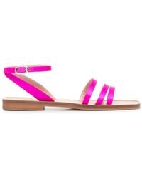SCAROSSO - Sarah Silk Sandals - Lyst