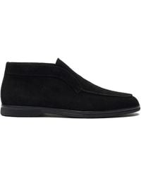 SCAROSSO - Suede Slip-On Ankle Boots - Lyst