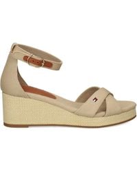 Tommy Hilfiger - 60Mm Canvas Cross-Strap Wedge Espadrilles - Lyst