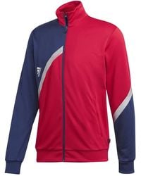 adidas - Striped Zip Lightweight Jacket - Lyst