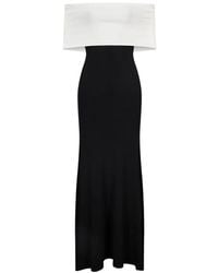 Roland Mouret - Robe Longue Colour Block À Épaules Dénudées - Lyst