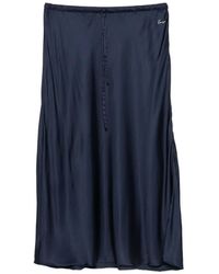 KENZO - Drawstring-Waist Logo-Plaque Midi Skirt - Lyst
