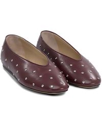 Le Monde Beryl - Crystal-Embellished Ballet Flats - Lyst