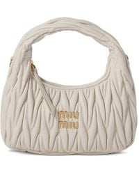 Miu Miu - Wander Small Leather Hobo Bag - Lyst