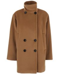 Max Mara - Double-Breasted High-Neck Jacket - Lyst