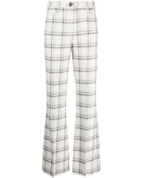 Patrizia Pepe - Check-Print Slim-Fit Trousers - Lyst