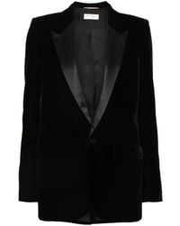 Saint Laurent - Velvet Tuxedo Jacket - Lyst