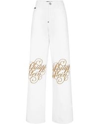 Philipp Plein - Logo-Embroidered Jeans - Lyst