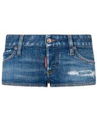 DSquared² - Medium Trucker Hot Pants - Lyst