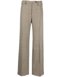 N°21 - Check-Print Wool Trousers - Lyst