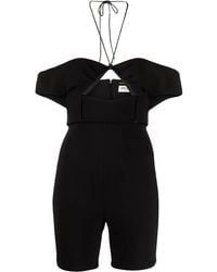 Saint Laurent - サンローラン ホルターネック ロンパース - Lyst