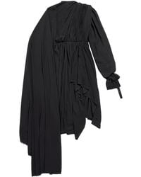 Balenciaga - Asymmetrische Midi-jurk - Lyst