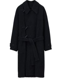 Lemaire - Belted Felted Duffle Coat - Lyst