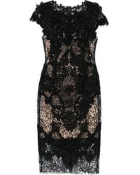 Gemy Maalouf - Floral-Lace Mini Dress - Lyst